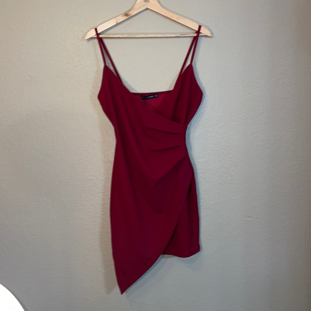 Red mini dress
